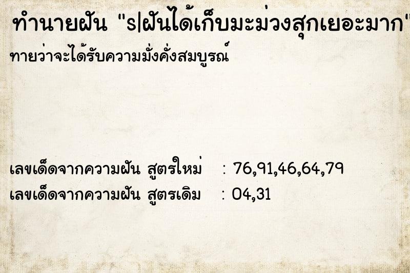 ทำนายฝันs|ฝันได้เก็บมะม่วงสุกเยอะมาก ทำนายฝันทำนายฝันs|ฝันได้เก็บมะม่วงสุกเยอะมาก